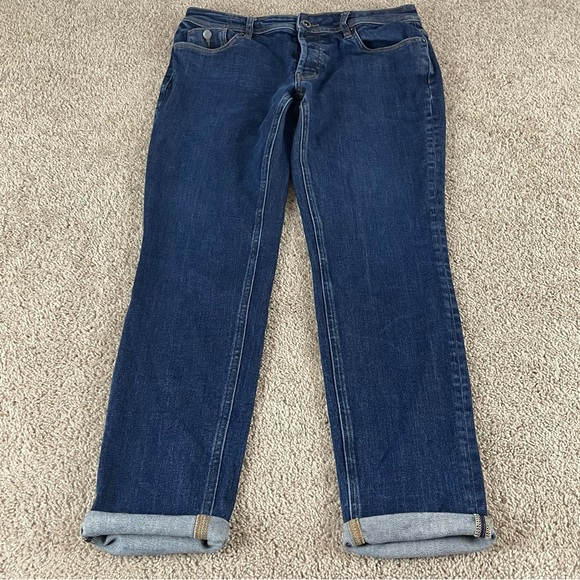 Chevignon Rider Jeans Men's 34x31 Selvedge Denim Blue Button Fly Dark Wash A1 - Picture 1 of 14